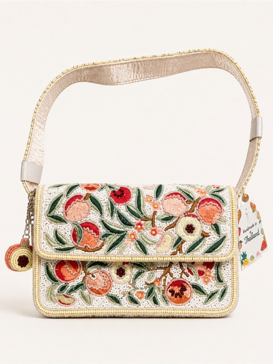 T.J.Maxx Handbags - Viral Peach Pomegranate Beaded Shoulder Bag NWT